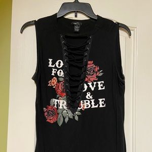 Black laced tank